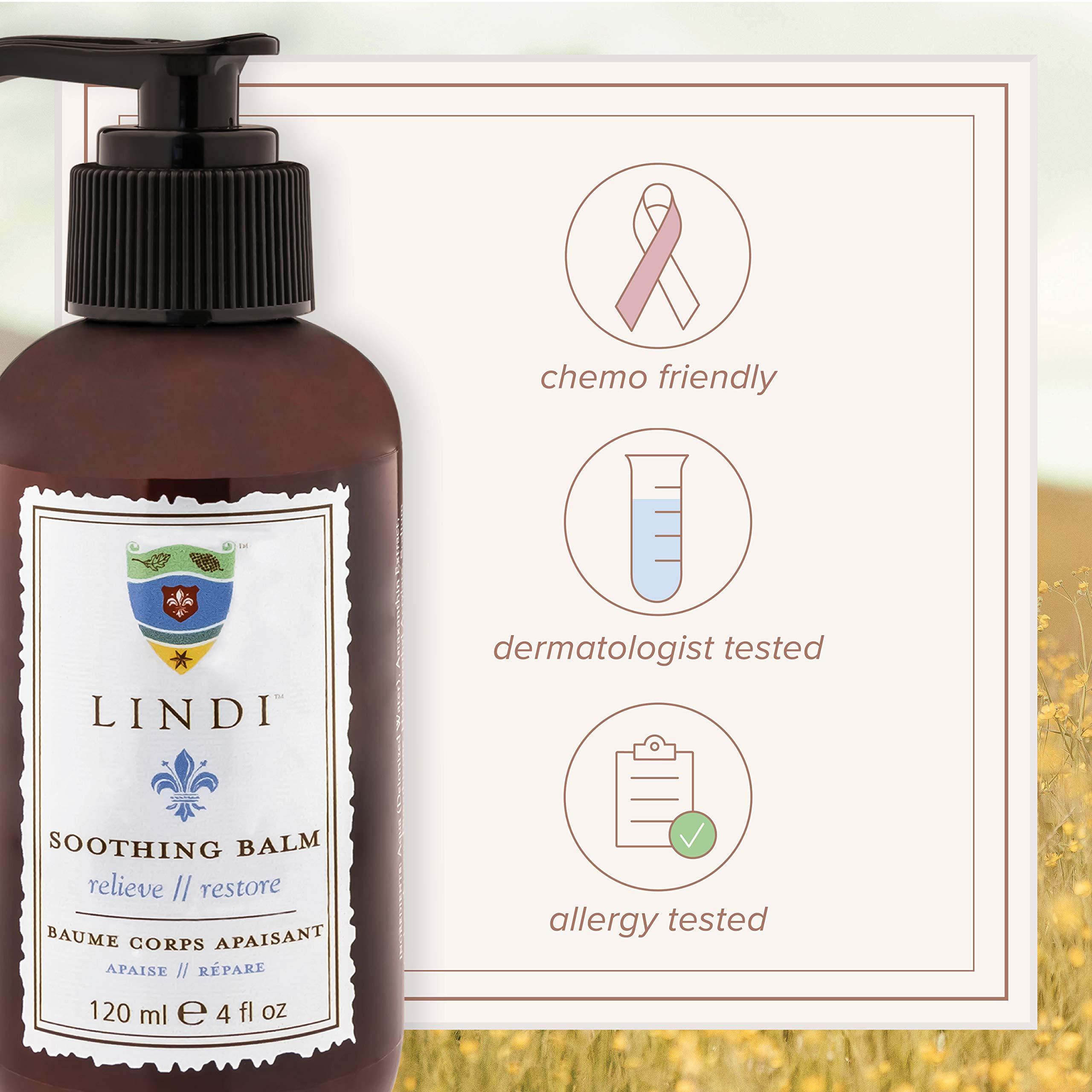 Lindi Skin Lindi Skin Soothing Balm - Rich Emollient Lotion for Hands, Feet, and Extremely Dry Skin - Relieves Painful Effects of Radiation Burn & Chemo Rash - Dermatologist Tested Skin Care Product (4 fl oz)