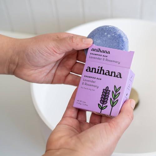 ANIHANA ANIHANA Shampoo Bar for Thin Fine Oily Hair Gives Hair Volume & Body Natural Healthy Look and Shine Paraben Free Lavender and Rosemary 2.29 oz