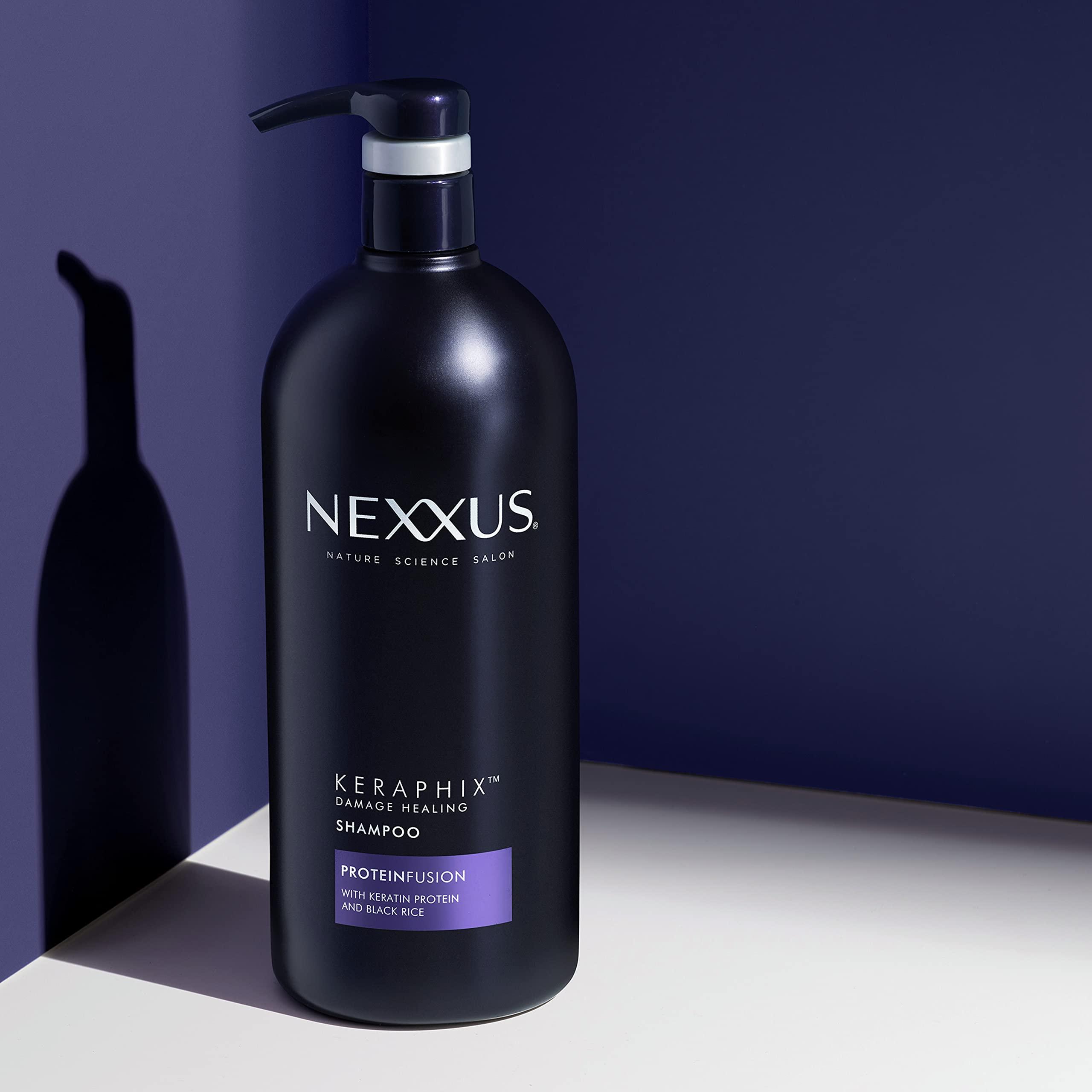 Nexxus Nexxus Keraphix Shampoo With ProteinFusion for Damaged Hair Keratin Protein, Black Rice, Silicone-Free 33.8 oz