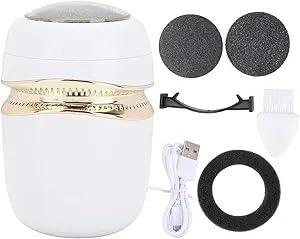 shemines Electric Pedicure Foot File Callus Remover- Portable Vacuum Adsorption Foot Grinder Best Pedicure Tools Double Head Professional Feet Care Sander for Cracked Heels and Hard Skin