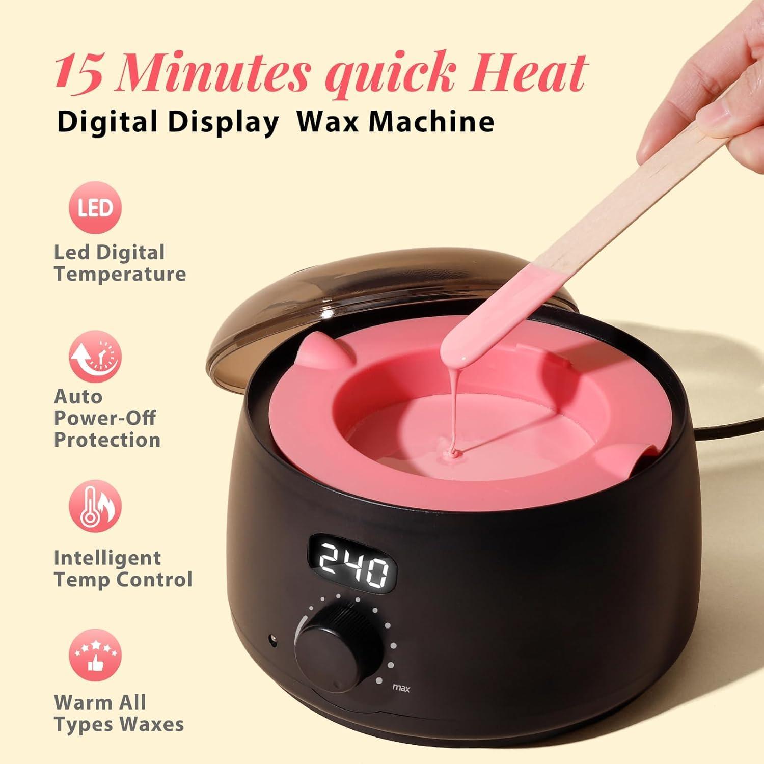 Bestienoly Complete Home Waxing Kit for Women: For Face Brazilian Eyebrow Bikini Leg & Sensitive Skin Hair Removal- with 5 Packs Hard Wax Beads