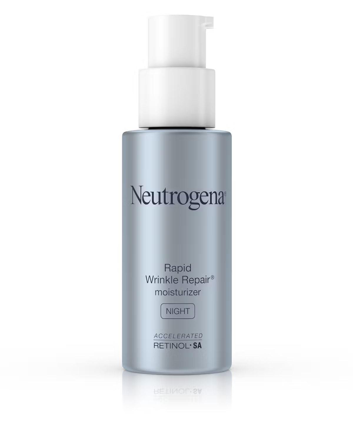Neutrogena Neutrogena Rapid Wrinkle Repair Anti-Wrinkle Night Accelerated Retinol SA Facial Moisturizer, 1 fl. Oz