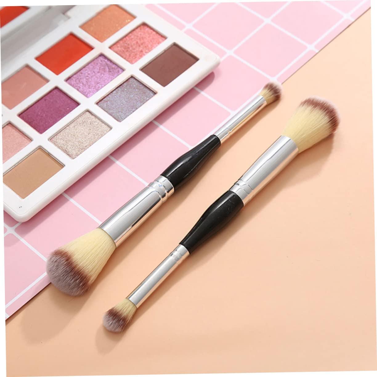 Mikinona Mikinona Duo Foundation Makeup Brush Double Headed Makeup Brush 2PCS Loose Powder Brush Blending Eye Shadow Brush Makeup Tool Kit