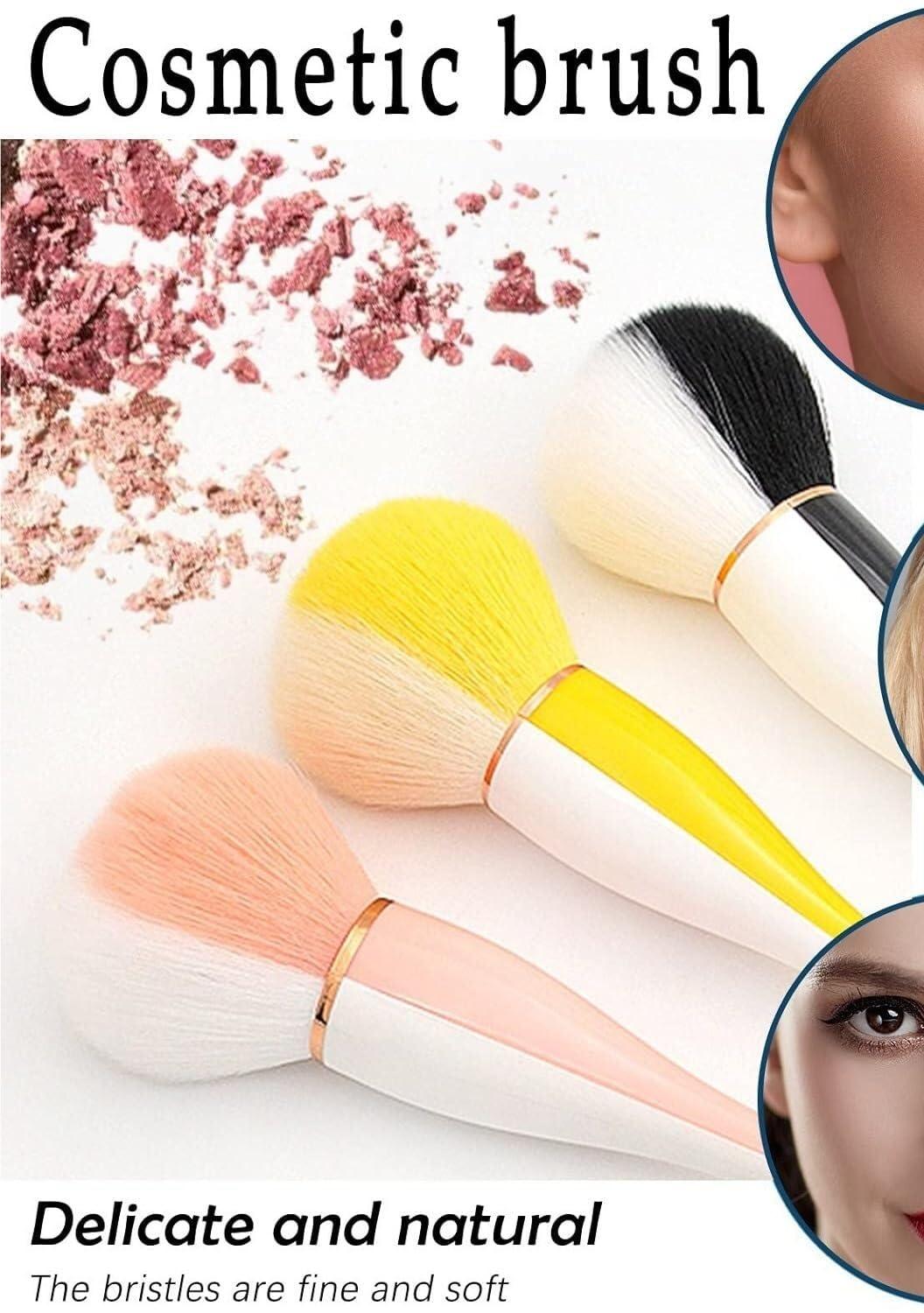 CTPCRTYK CTPCRTYK Large Powder Brushs Brush Foundation Makeup Brush Powder Brushs and Brushs for Daily Makeup How to Put Makeup on(Yellow)