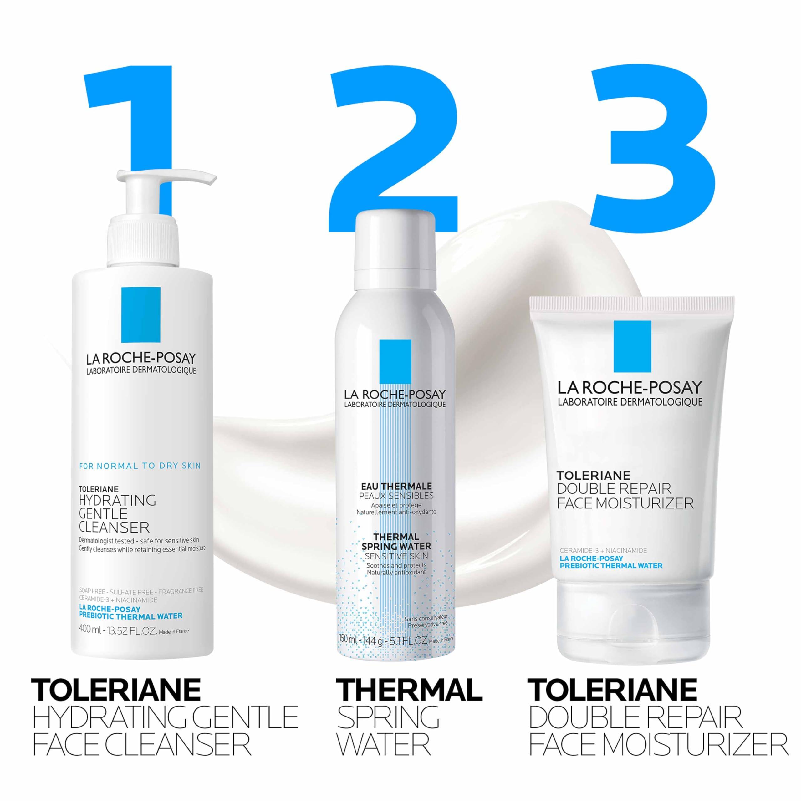 La Roche-Posay La Roche-Posay Toleriane Double Repair Face Moisturizer, Daily Moisturizer Face Cream with Ceramide and Niacinamide for All Skin Types, Oil Free, Fragrance Free
