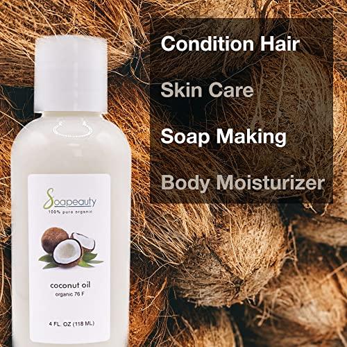 Soapeauty Coconut Oil 76 Degree by Soapeauty | Cold Pressed | Natural Carrier Oil for Candle Making & Soap Making, Face, Skin Care, Hair Care | 7 lbs