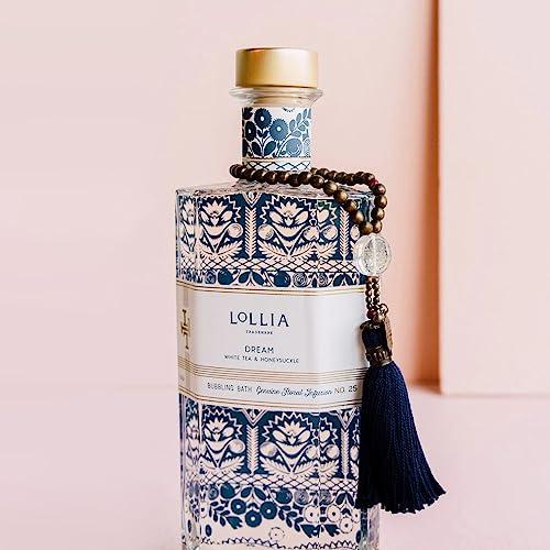 LOLLIA Lollia Dream Bubble Bath, 24 fl. oz. White Tea & Honeysuckle Scent Soothing & Moisture-Rich Bubble Bath, Hydrating Ingredients, Scented Bubble Bath for Women