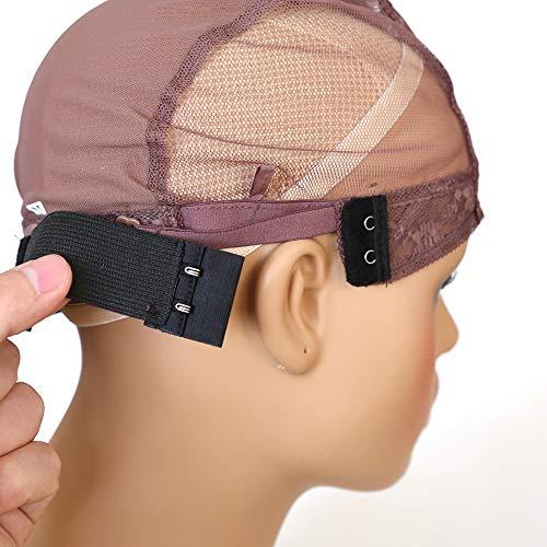 zigzag hair ZigZag Hair 5pcs Adjustable Elastic Band with Hooks for Wigs/Lace Closure/Lace Frontal Sewing Band Black 1.2inch width 9.5inch length (Black-5pcs)