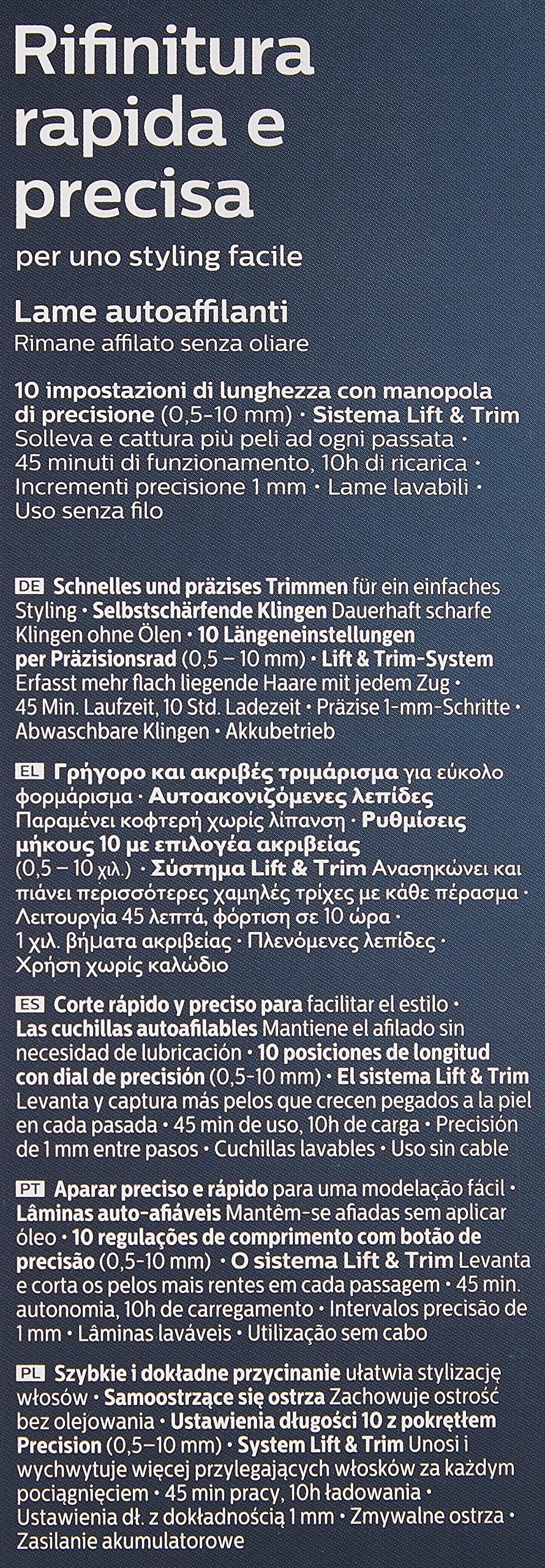 PHILIPS Philips Beardtrimmer 3000 Series, Beard Trimmer with Lift & Trim Technology (Model BT3206/14)