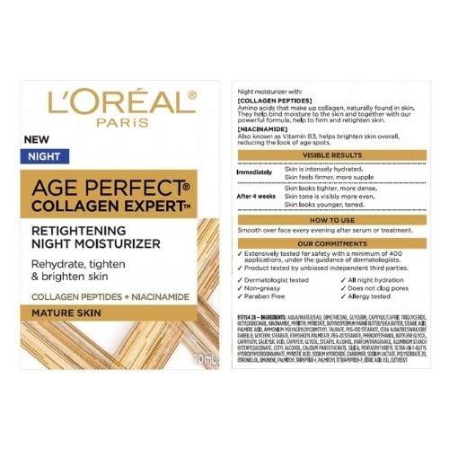 L'Oreal Paris L'Oreal Paris Skin Care Age Perfect Night Cream, Anti-Aging Face Moisturizer With Soy Seed Proteins, 2.5 Oz