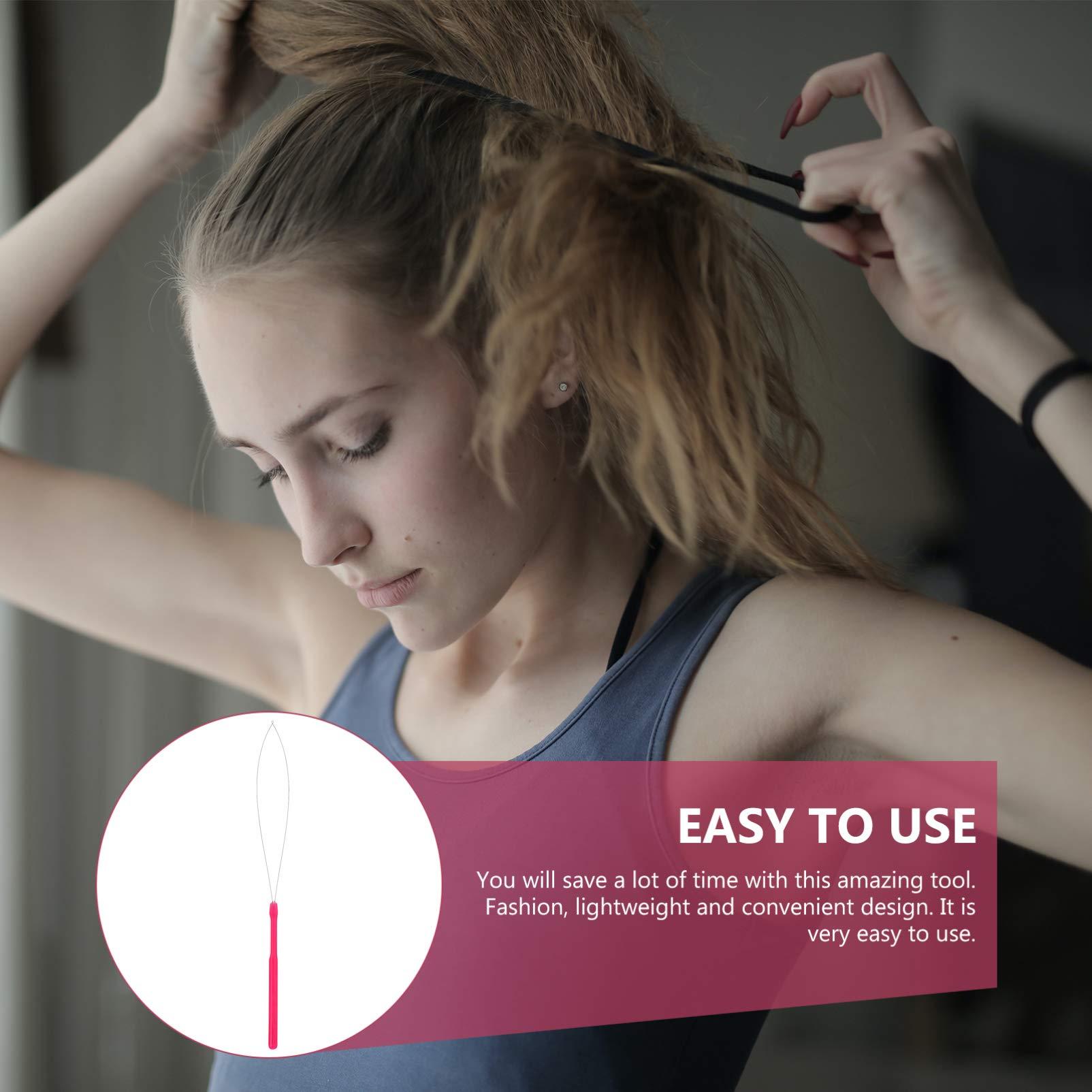 Beaupretty Beaupretty 10pcs Wig Crochet Hand Tied Extension Tools Hair Extension Loop Threader Extensions Hook Needle Hair Tools Hair Styling Tools Bead Device Tool Metal Needle Threader Plastic