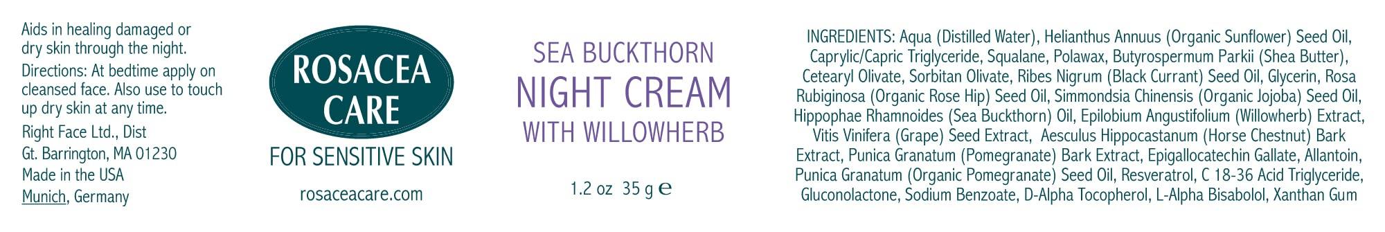 Rosacea Care Rosacea Care Night Cream - Nourishing, deep moisturizer for rosacea skin (1 Oz)