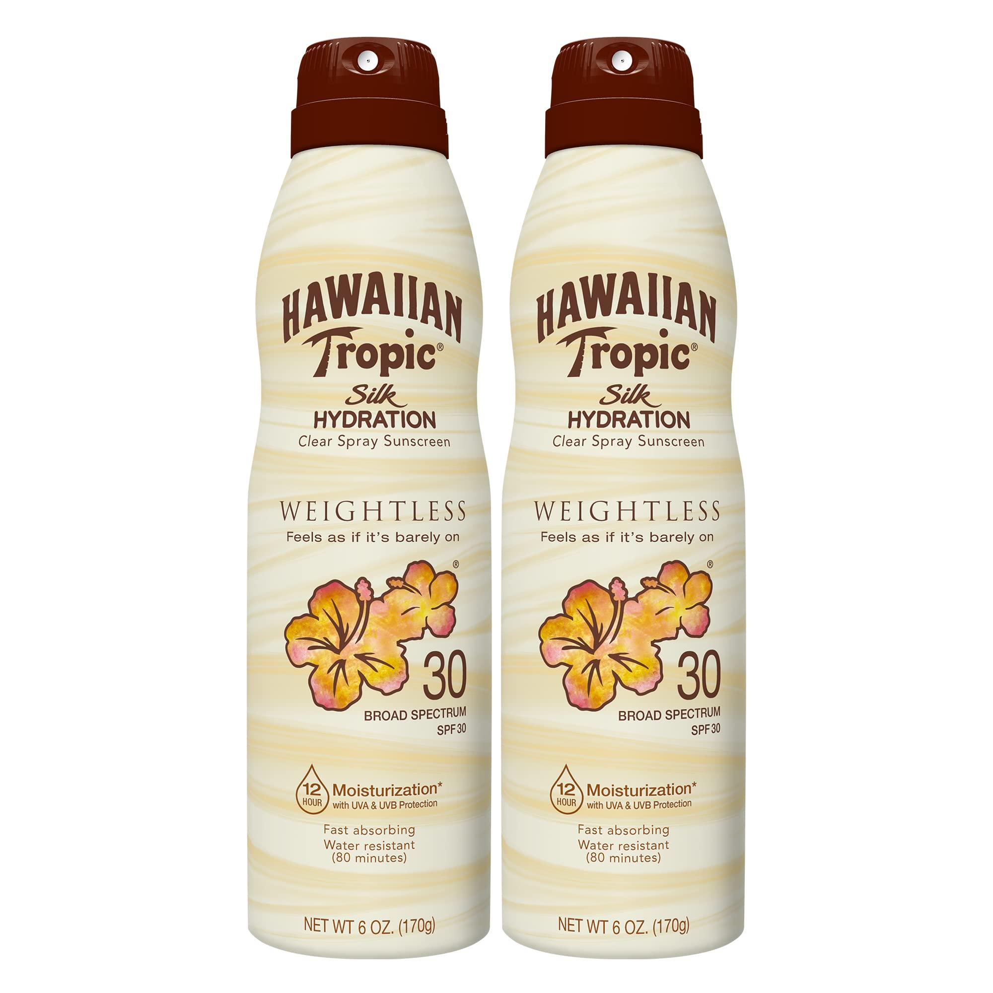 Hawaiian Tropic Hawaiian Tropic Sheer Touch Ultra Radiance SPF 50 Twin Pack & Weightless Hydration SPF 30 Clear Spray Sunscreen Twin Pack
