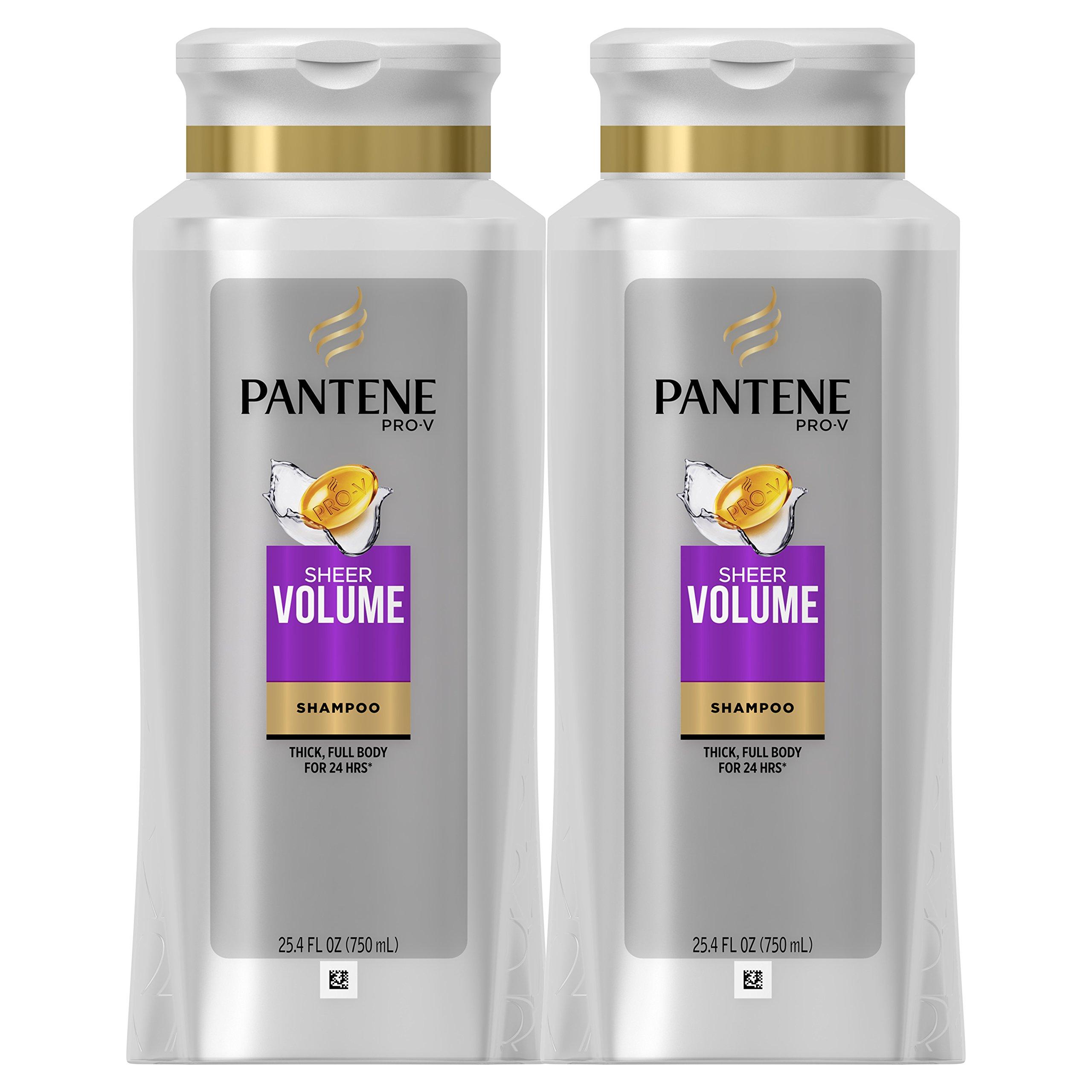 Pantene Pantene, Shampoo, Pro-V Sheer Volume for Fine Hair, 25.4 fl oz, Twin Pack