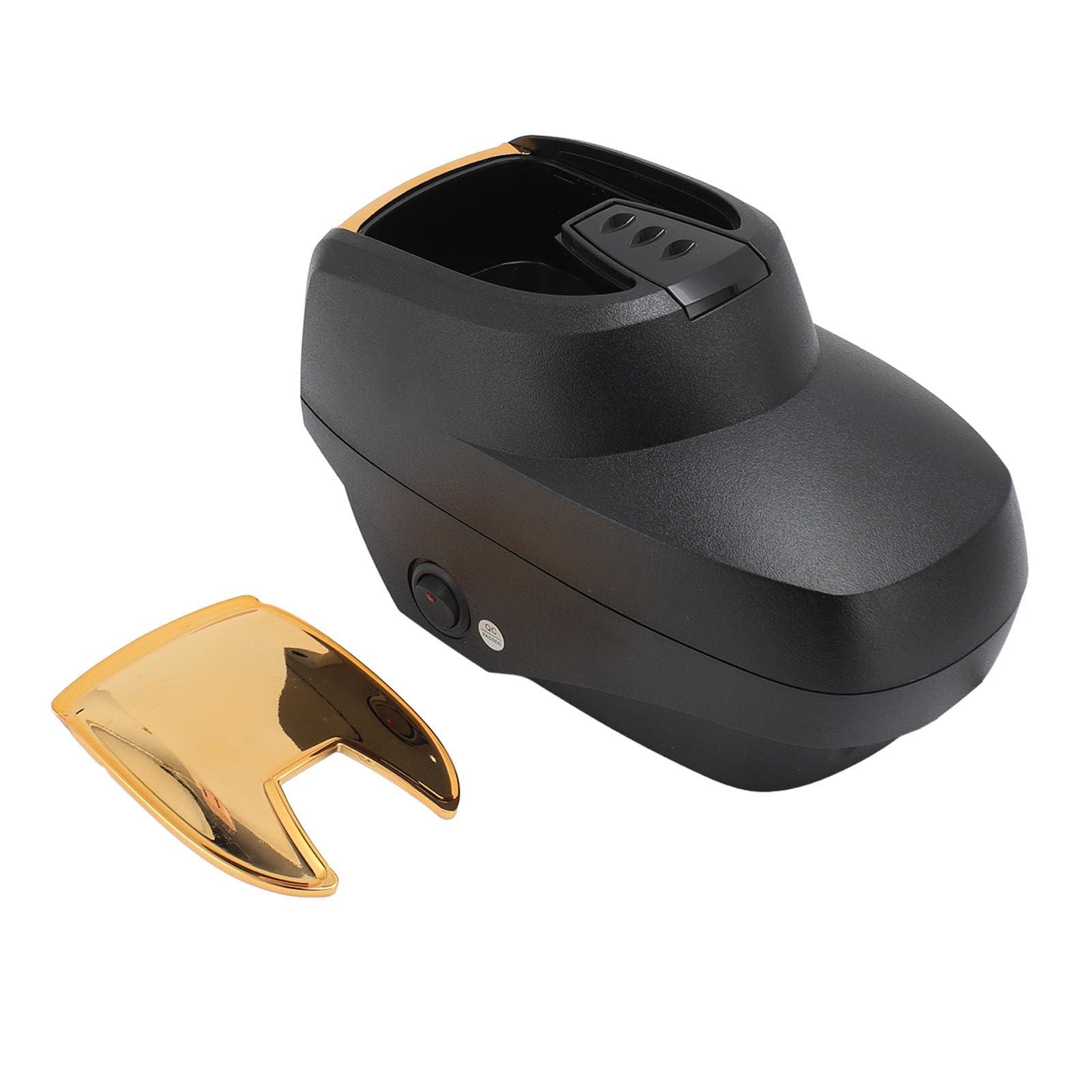 Pongnas Professional Hot Lather Machine for Shaving Large Capacity Electric Foaming Machine Shaving Foam Machine for Home Salon Barber Shop, Black Gold (US Plug 110V)