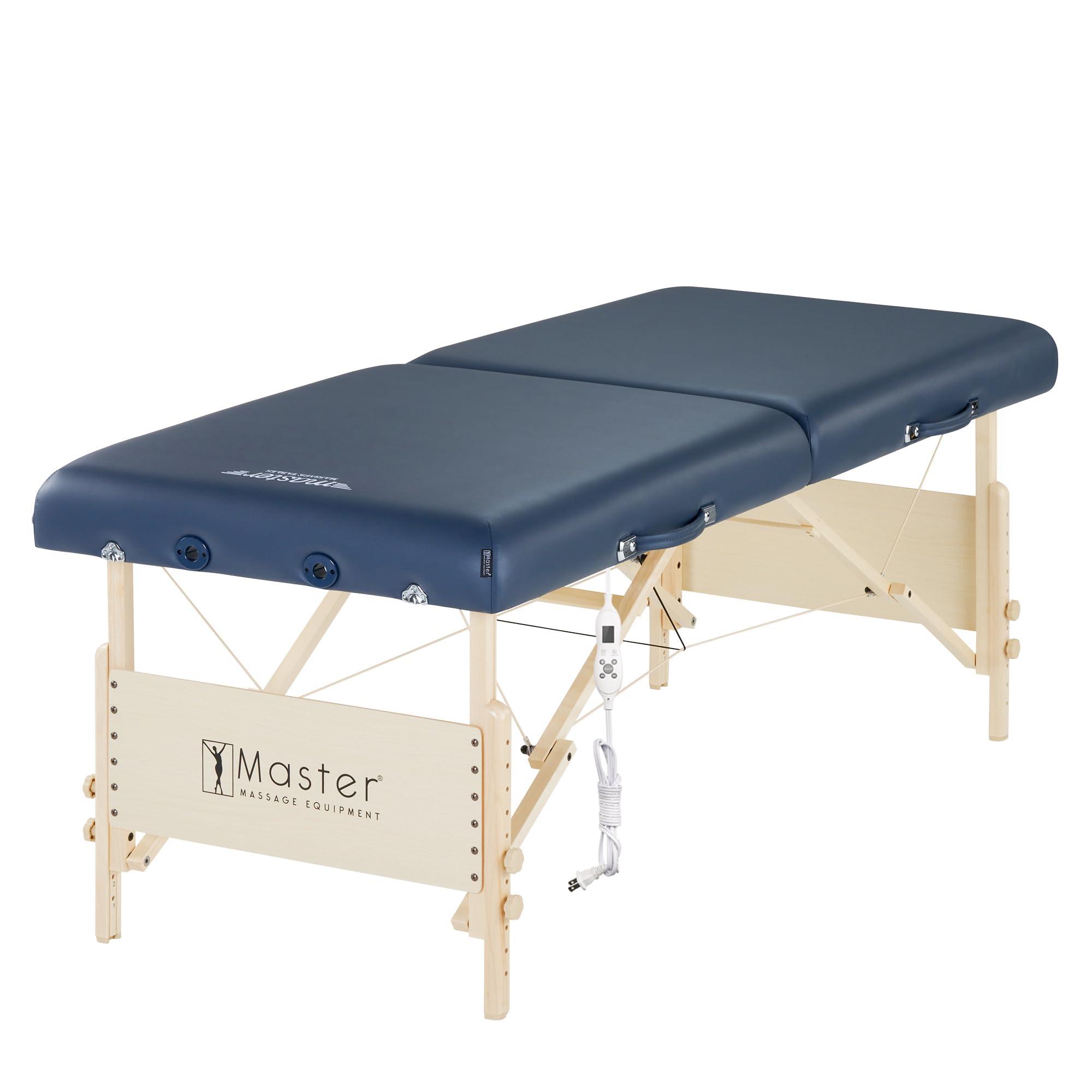 Master Massage Master Massage 30" Coronado TT Massage Table Beauty Bed Package with Extra MusicMaster Ergonomic Dream Sound Face Cradle Cushion- Royal Blue