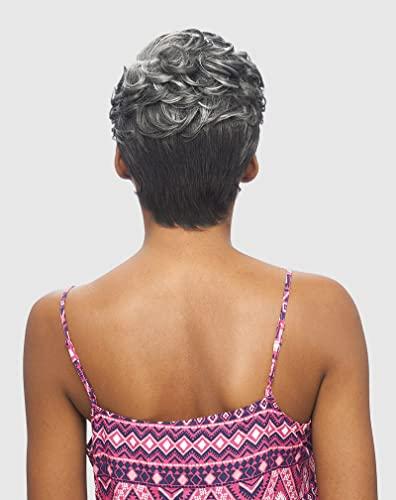 VANESSA VANESSA Party Lace 6 inch Deep Reverse J-part Short Length Wavy Style Heat Wave Synthetic Fashion Wig - DRJ RONDY (BT4007)