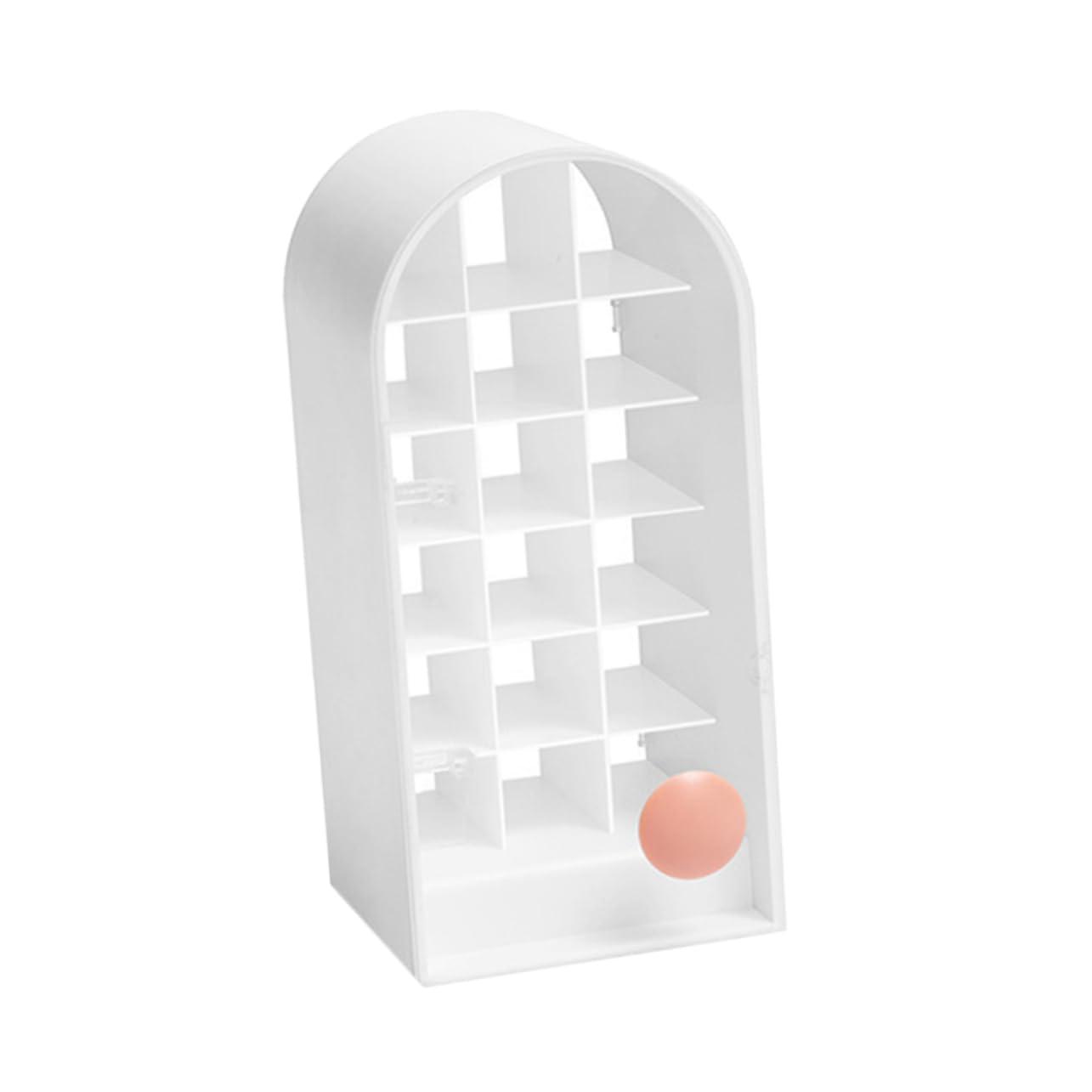 Baluue Baluue 1pc Lipstick Storage Box Lip Gloss Stand Desktop Cosmetic Makeup Display Rack Cosmetic Display Cases Clear Cosmetic Makeup Organizer Lipstick Holders and Organizers White Abs
