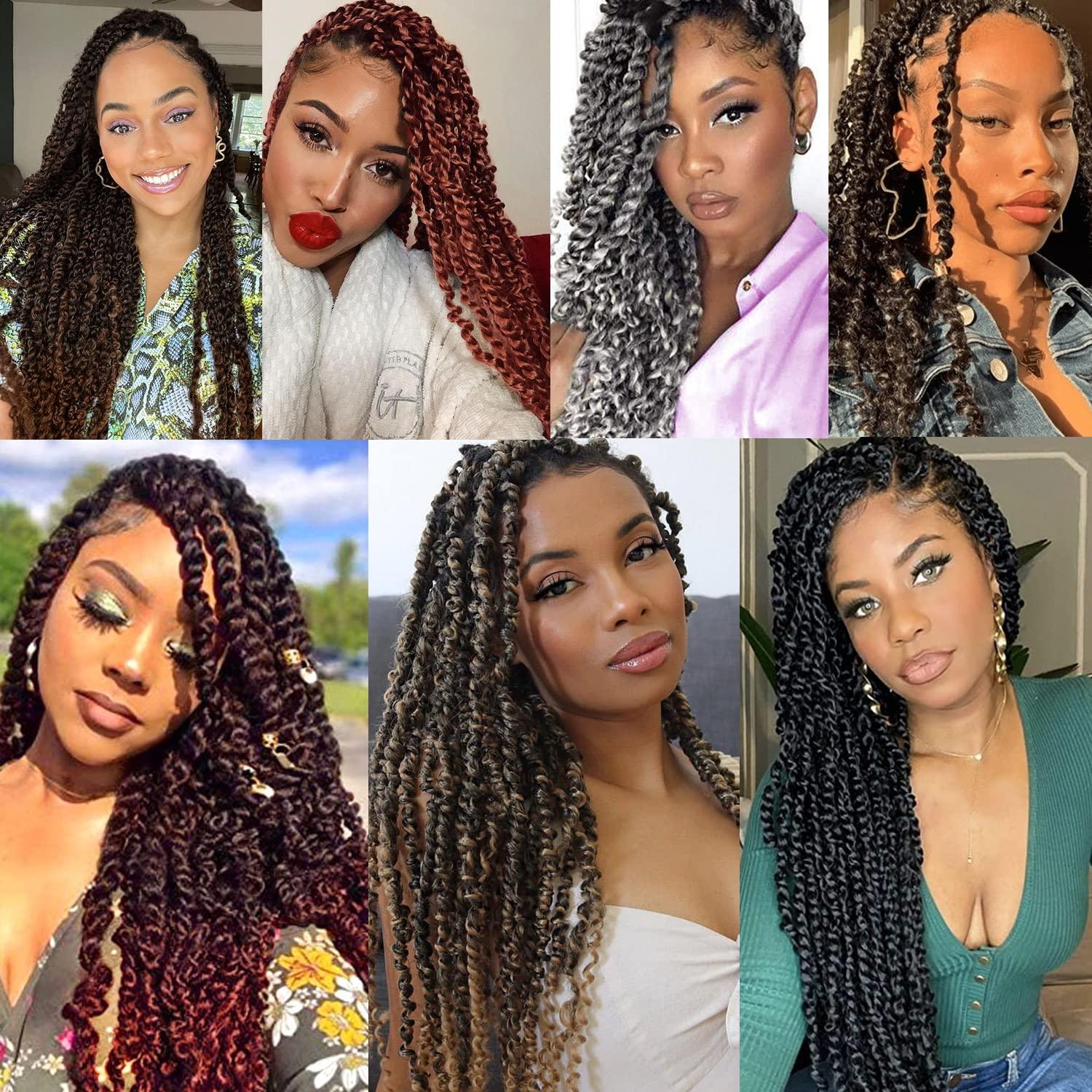 Ubeleco Copper Red Passion Twist Hair, 350# Water Wave Crochet Hair 30 Inch Passion Twist Crochet Hair Long Bohemian Synthetic Passion Twists Curly Braiding Hair Extensions (30 Inch (Pack of 2), 350#)