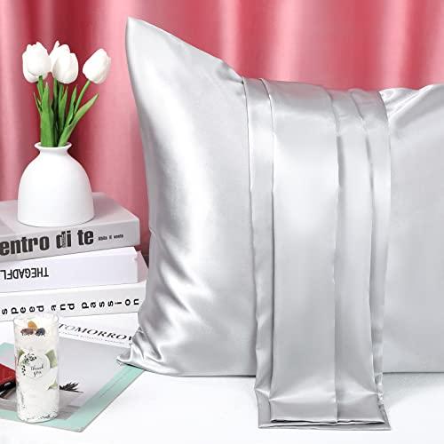 SATINIOR SATINIOR 6 Pieces Silk Cap Silk Pillowcase Set, Silk Sleeping Bonnet Silk Hair Wrap Silk Pillow Cases Silk