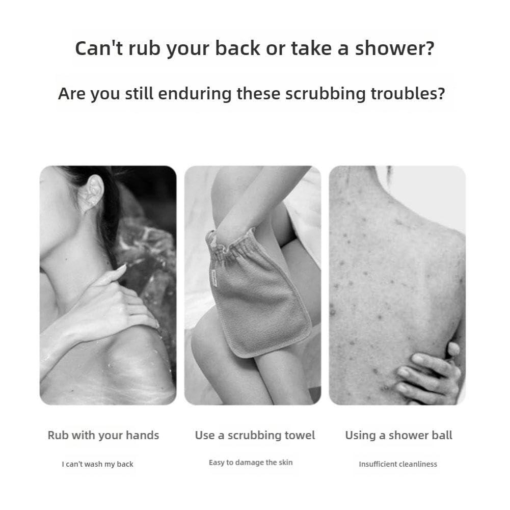 QHUDLV QHUDLV Long Handle Bath Sponge,Handled Back Sponge for Shower,Lightweight Back Washer Handled Butt Scrubber Shower Brush for Foot Body Cleaning Bathing Limited Motion (Round Yellow)