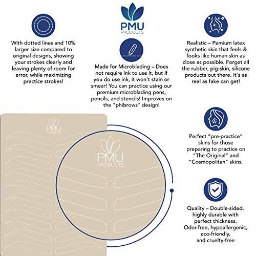 PMU PRODUCTS Premium Microblading Practice Skin For Cosmetic Tattooing | Dotted Version (White - 5)
