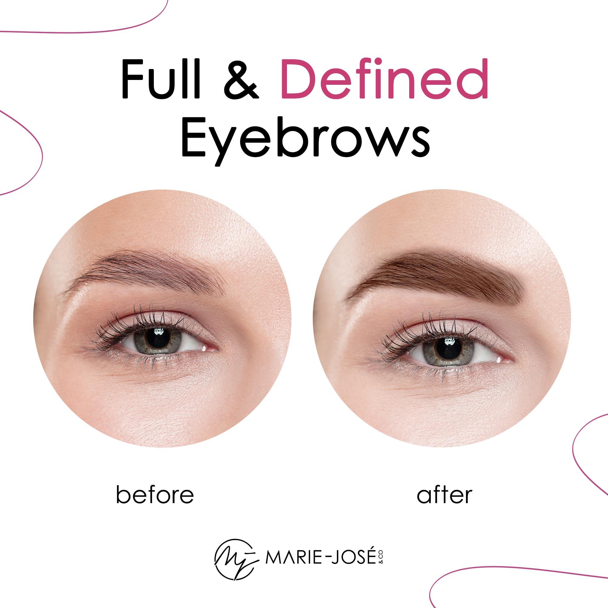 Marie-Jos & Co Fiber Eyebrow Gel, Waterproof & Smudge-Proof Eyebrow Tint Gel, Easy to Apply Tinted Brow Gel, Lightweight & Long-Lasting Brow Gel, Vegan Brow Tint Formula, 7 ml, Brunette - Marie-Jos & Co