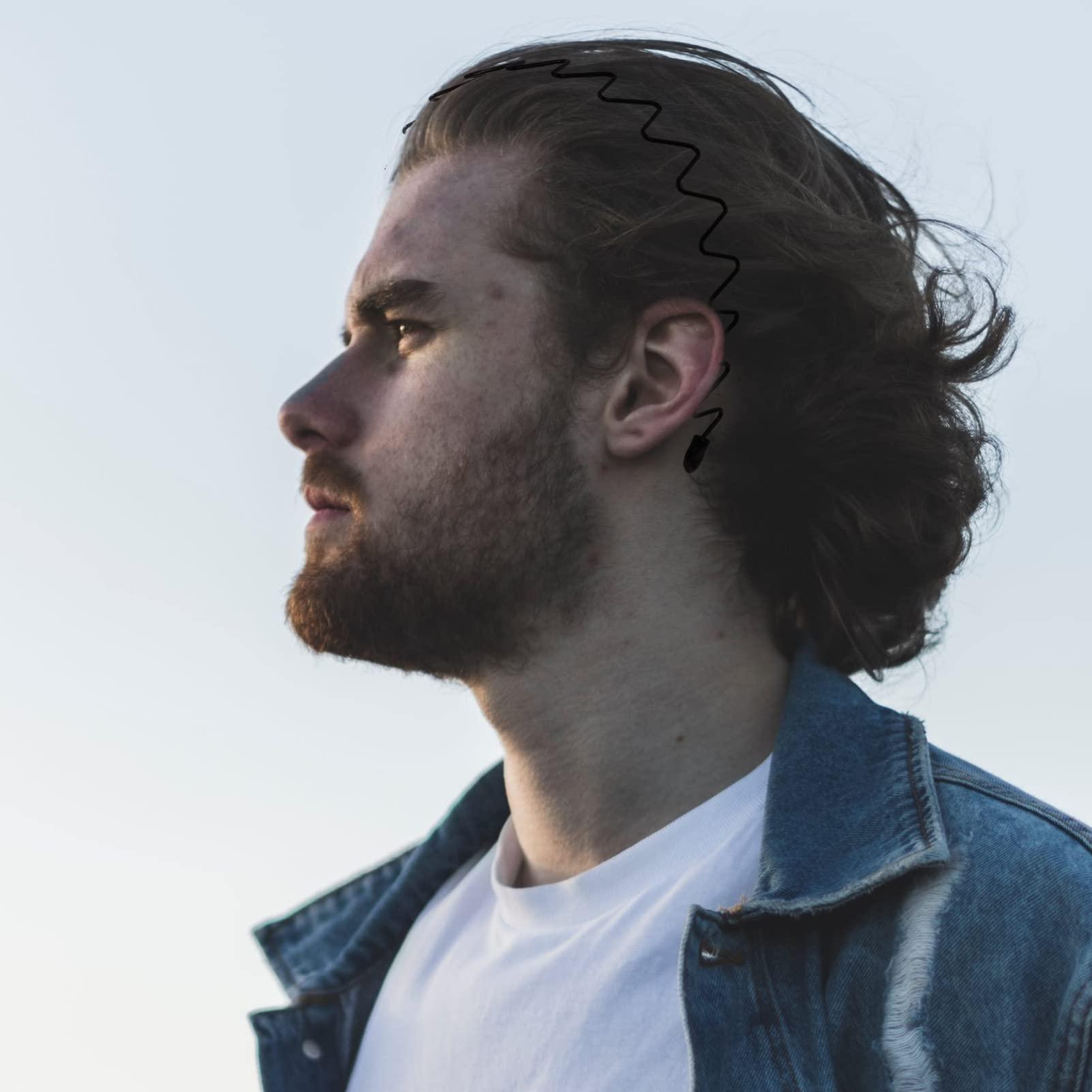 LALAFINA LALAFINA 8pcs Men\'s Headband Head Band Fashion Headband Men Headband Hair Bands Men Hair Band Hairbands for Man Wavy Headband Metal Hairbands Sports Hairband Headdress Metal Headband