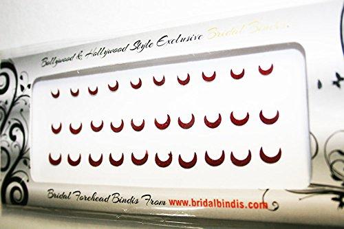 NationInFashion 30 Half Moon Bindis in Crescent Shape / Bindi Stickers / Face Jewel Big Pack - BB7