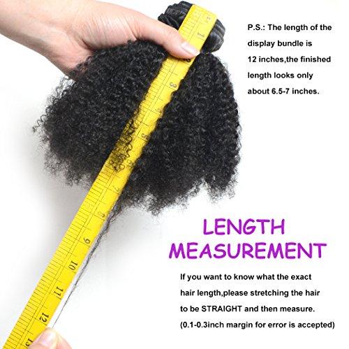 Luwigs Luwigs Afro Kinky Curly 4B 4C Hair Extensions One Bundle Hair Weave Human Hair Bundles Afro Kinkys Curly Hair Bundles Natural Color (12 inches, Afro Kinky Curly 4B 4C)