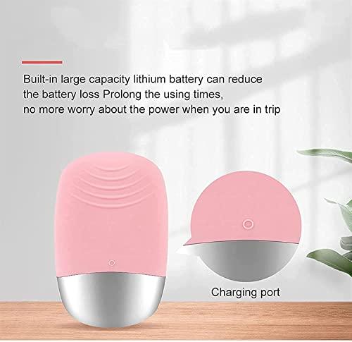 Generic Facial Cleansing Brush, Electric Silicone Face Scrubber, Vibrating Face Massager, Waterproof Face Wash Brush for Deep Cleanning, Blackhead Remover, Exfoliating, USB Rechargeble
