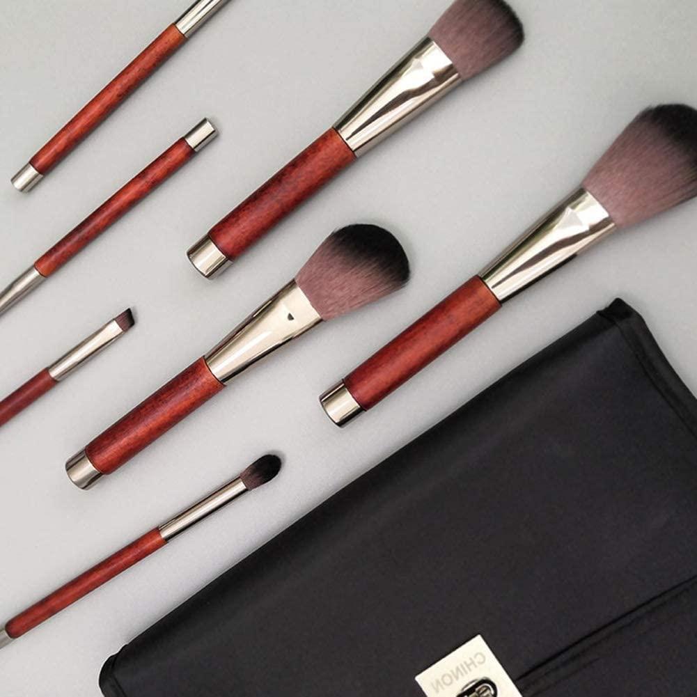 KAABETO 7pcs Makeup Brush Set Wholesale Beginner Makeup Tools-Premium Synthetic Foundation Blending Blush Concealer Eye Face Liquid Powder Cream Cosmetics Brushes Kit with Bag Soft bristles