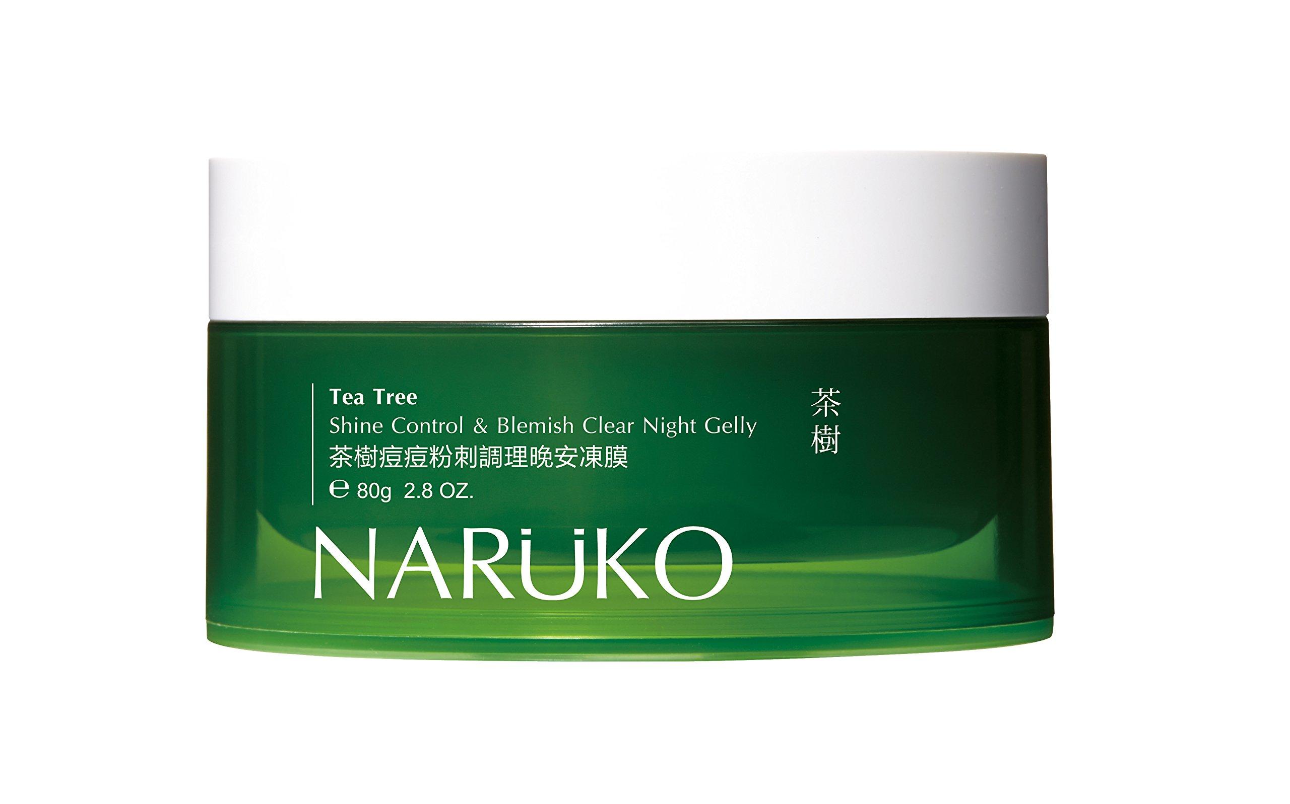 Naruko Naruko Tea Tree Overnight Sleep Gelly, Sleeping Facial Mask, Skin Care for Hydrating, Pore Refining and Relxation, 2.8 oz, 80g