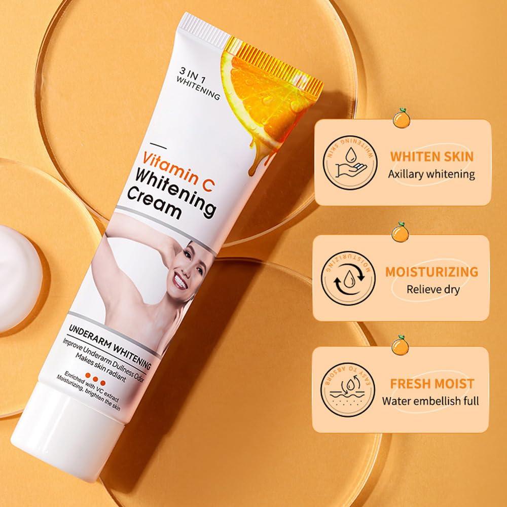 paminify Skin Whitening Cream for Body,Lightening Cream for Intimate Areas and Bleaching,Vitamin C Dark Spot Remover Corrector for Neck,Armpit,Underarm,Elbow,Inner Thigh and Knees,Bikini,1.76oz