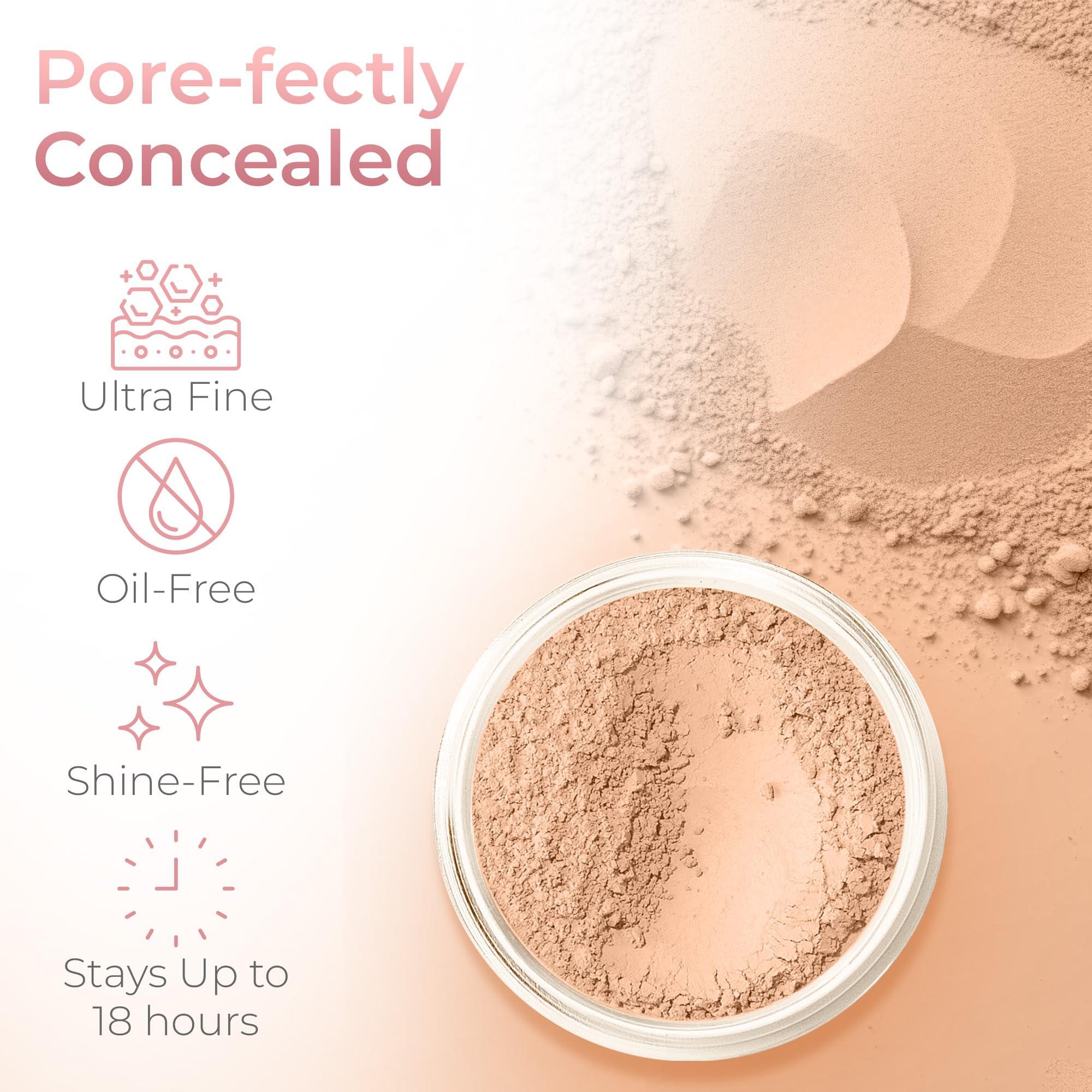 Sweet Face Minerals Medium Shade Concealer Powder for Dark Circles(5gm Sample Size Jar) by SweetFace Minerals, High Coverage Concealer, Under Eye Concealer for Mature Skin, SPF 30 Concealer, Skin Foundation Concealer