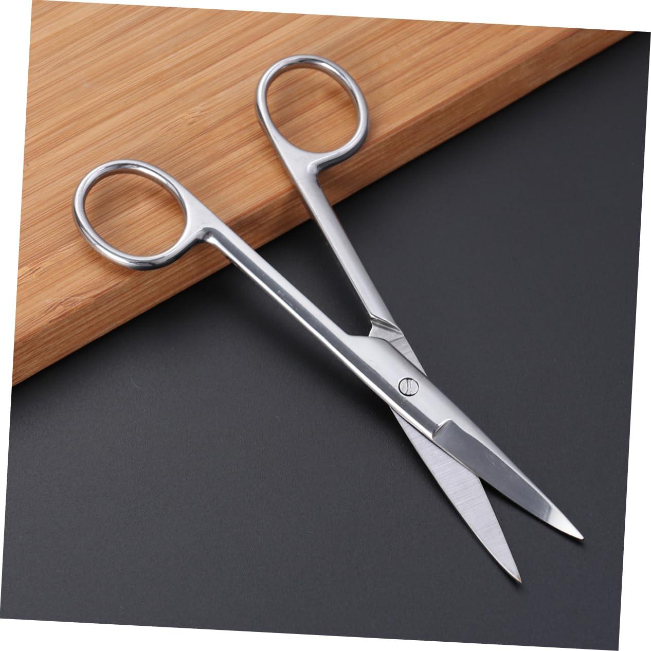 Mikinona Mikinona Elegant Silver Makeup Scissors Eyebrow Tape Cutting Scissors Stainless Steel Compact Easy to Use for Travel