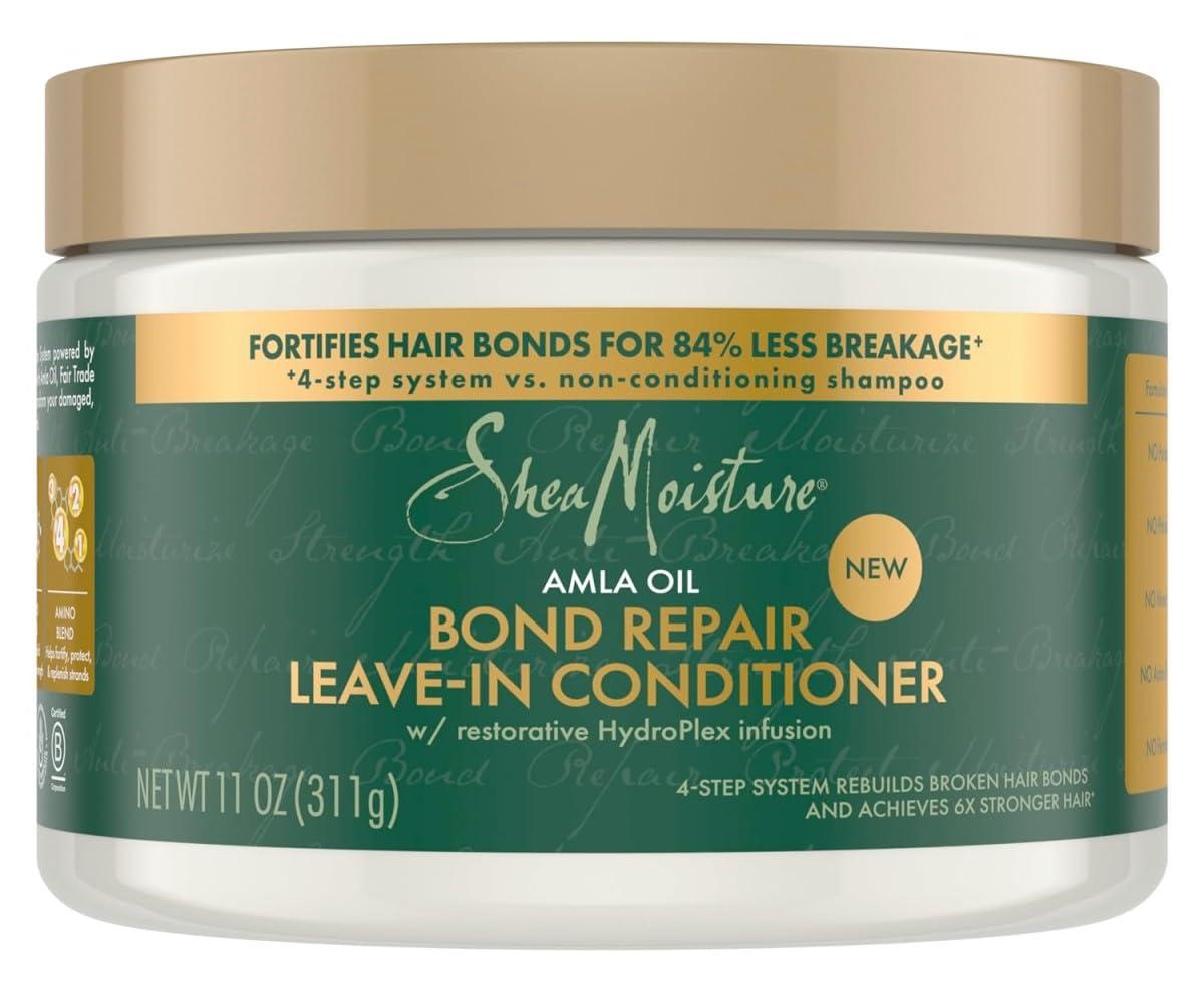 SheaMoisture SheaMoisture Bond Repair Leave-In Conditioner 11 oz & Conditioner 13 oz to Strengthen Hair with Amla Oil