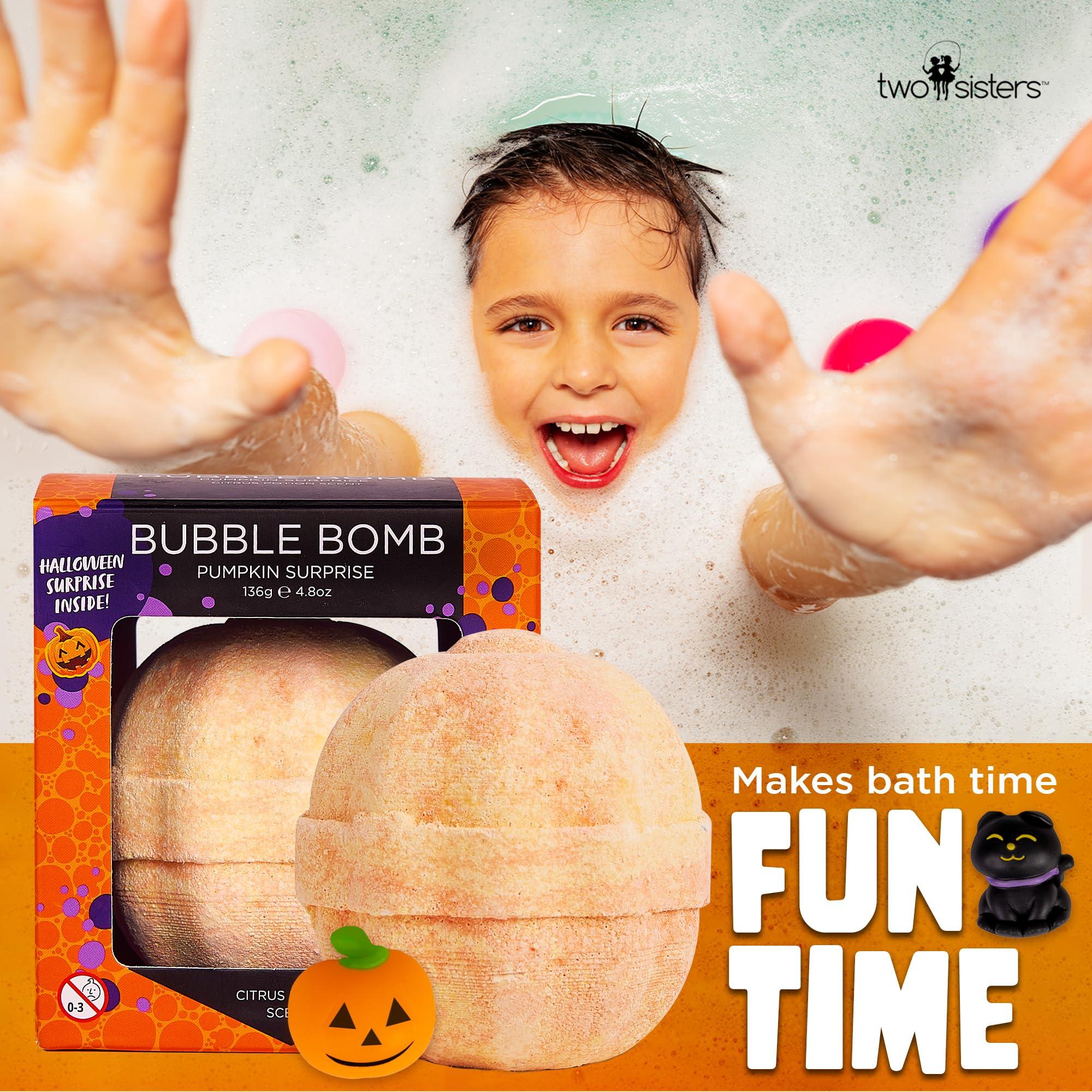 Two Sisters Halloween Bath Bomb & Ninja Bath Bomb for Kids: Surprise Toys Inside - 1 Pack