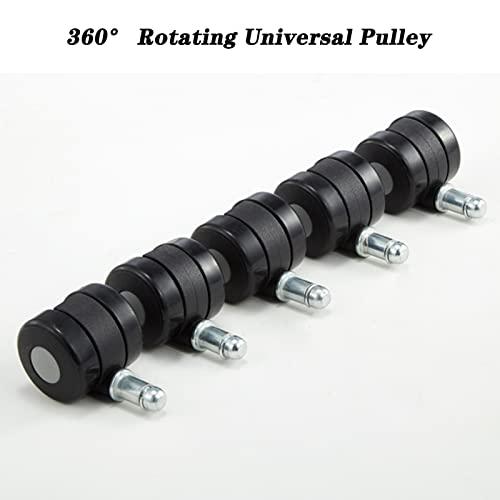 ZJXDPBF Swivel Rolling Bar Stool on Wheels, Office Study Beauty Salon Stool with Round Seat & Nylon Feet, Height Adjustable 48-60 cmr:Green