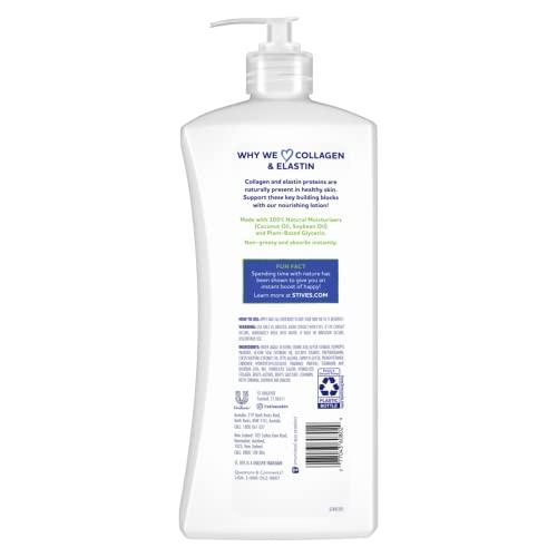 St. Ives St. Ives Renewing Hand & Body Lotion for Women with Pump, Daily Moisturizer Collagen Elastin for Dry Skin, Made with 100% Natural Moisturizers, 21 fl oz, 4 Pack