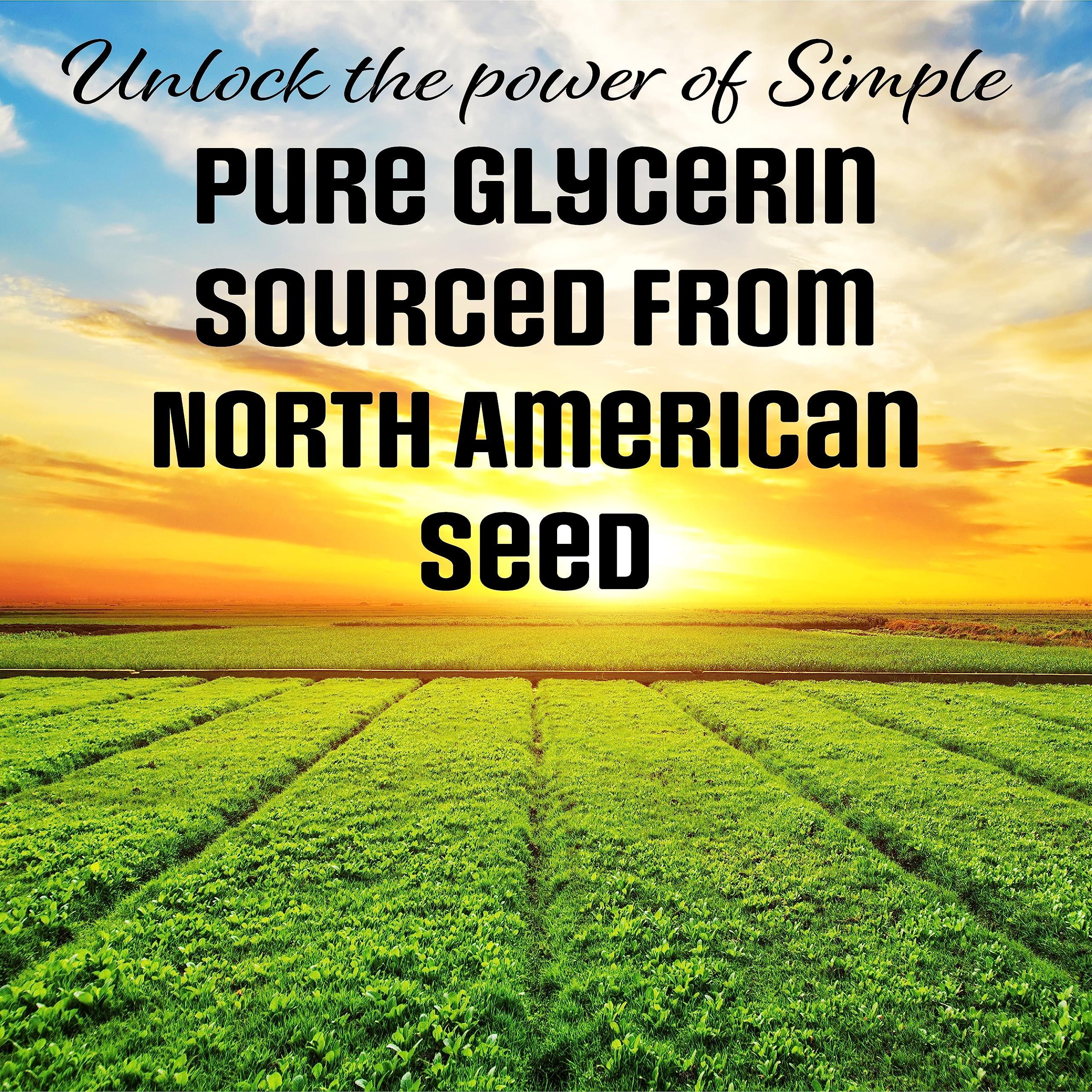 SimpleNature SimpleNature 100% Pure Vegetable Glycerin - 32 oz - Natural Pure Food/Cosmetic Grade for Skincare, Haircare, Cosmetics, Soapmaking, Crafts - Softening & Moisturizing Multipurpose Humectant