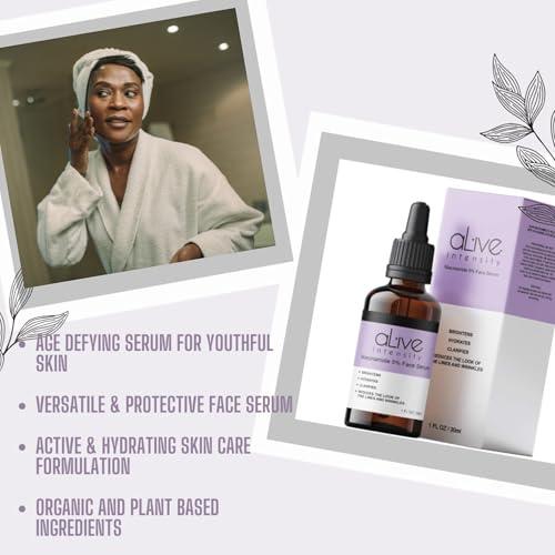 Alive Intensity Niacinamide Face Serum 5% Advanced Skincare - Niacinamide Face Serum Brighten & Glow Ordinary Face Serum For Anti-Wrinkle, Hydrates & Clarifies