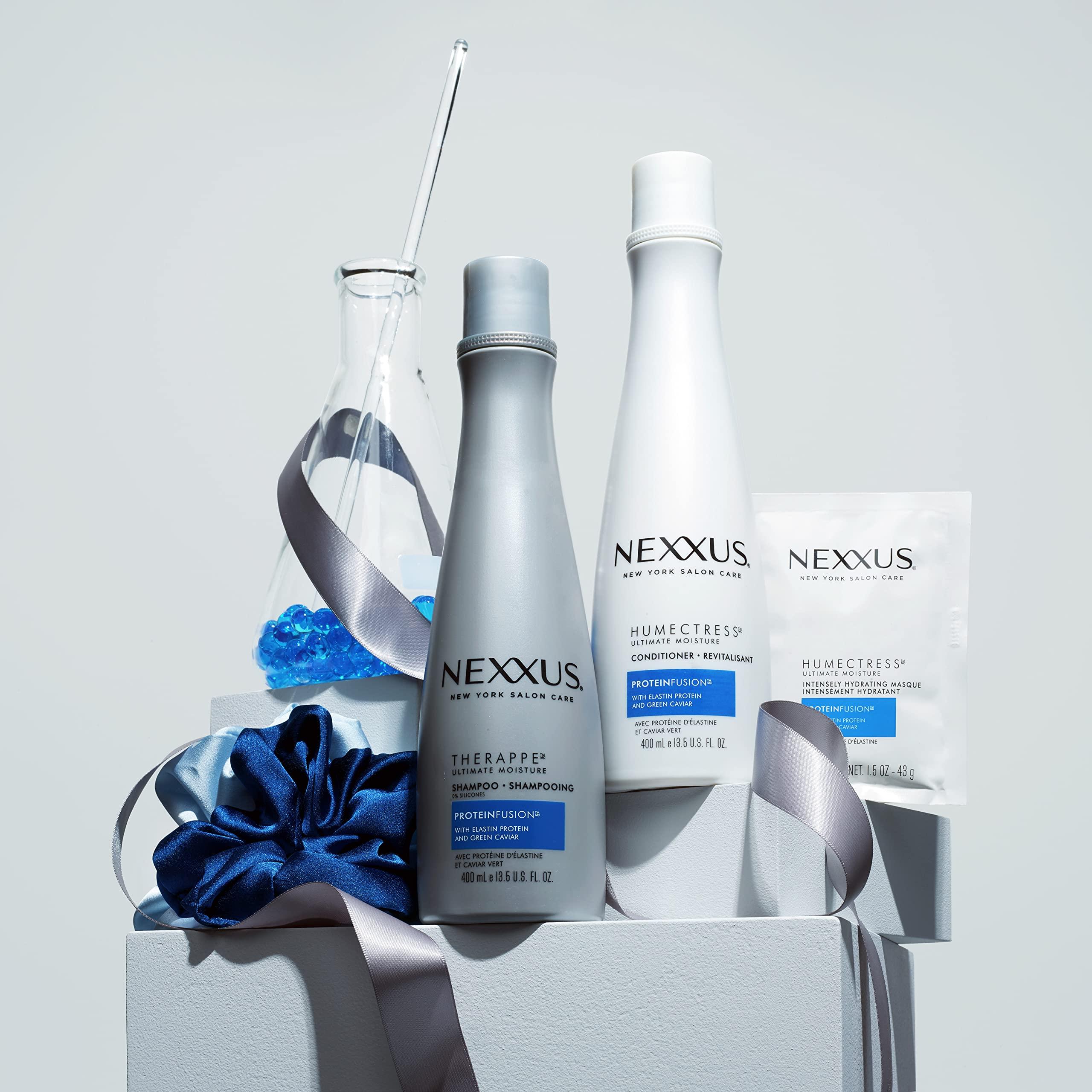 Nexxus Nexxus Therappe Humectress Protein Fusion Shampoo, Conditioner, Hair Mask & Scrunchies for Dry Hair Beauty Gift Set