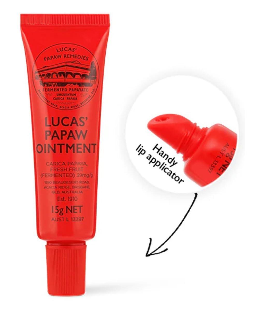 Lucas Lucas Papaw Ointment 15g Tube with lip applicator - TWIN Pack for value by Lucas Remedies