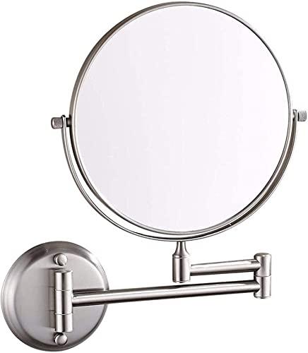 NinthAvenue Basics Makeup Mirror Shaving Mirror,Bathroom Folding 360Swivel Cosmetic Vanity Mirror Shaving in Bedroom or Bathroom/Nickel/7X