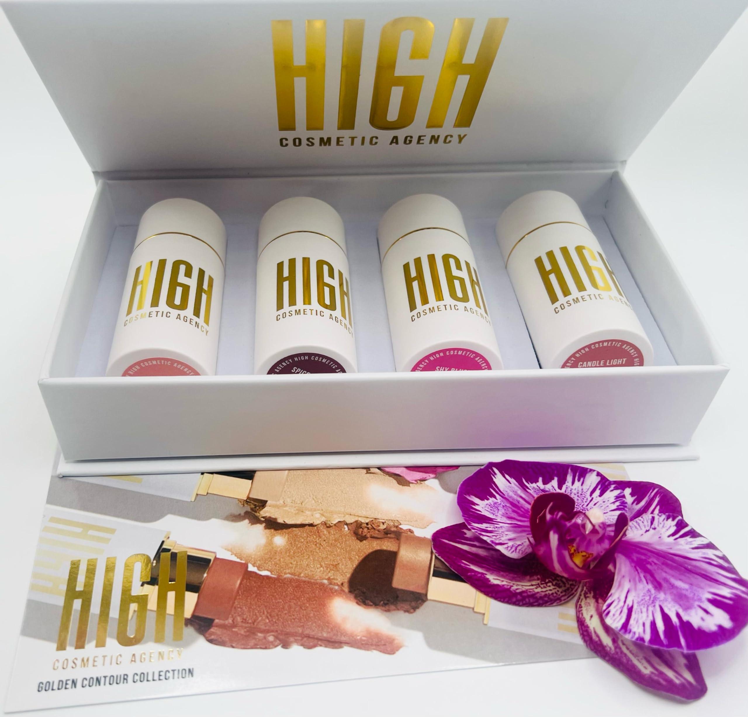 HIGH COSMETIC AGENCY LUXURY COOPER CONTOUR COLLECTION, luxury contour collection set, Copper Luxe Contour Stick Set,Opulent Copper Contour Collection,Gleaming Copper Contour Kit, Radiant Copper Contour Cream Set