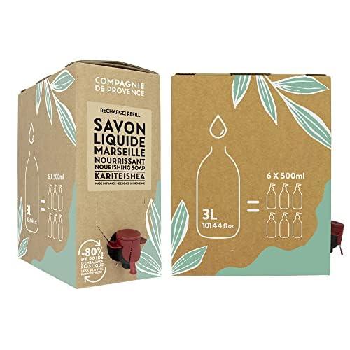 La Compagnie de Provence Compagnie de Provence Savon de Marseille Nourishing Liquid Soap, Karite (Shea Butter), 101.4 Fl Oz Eco Refill