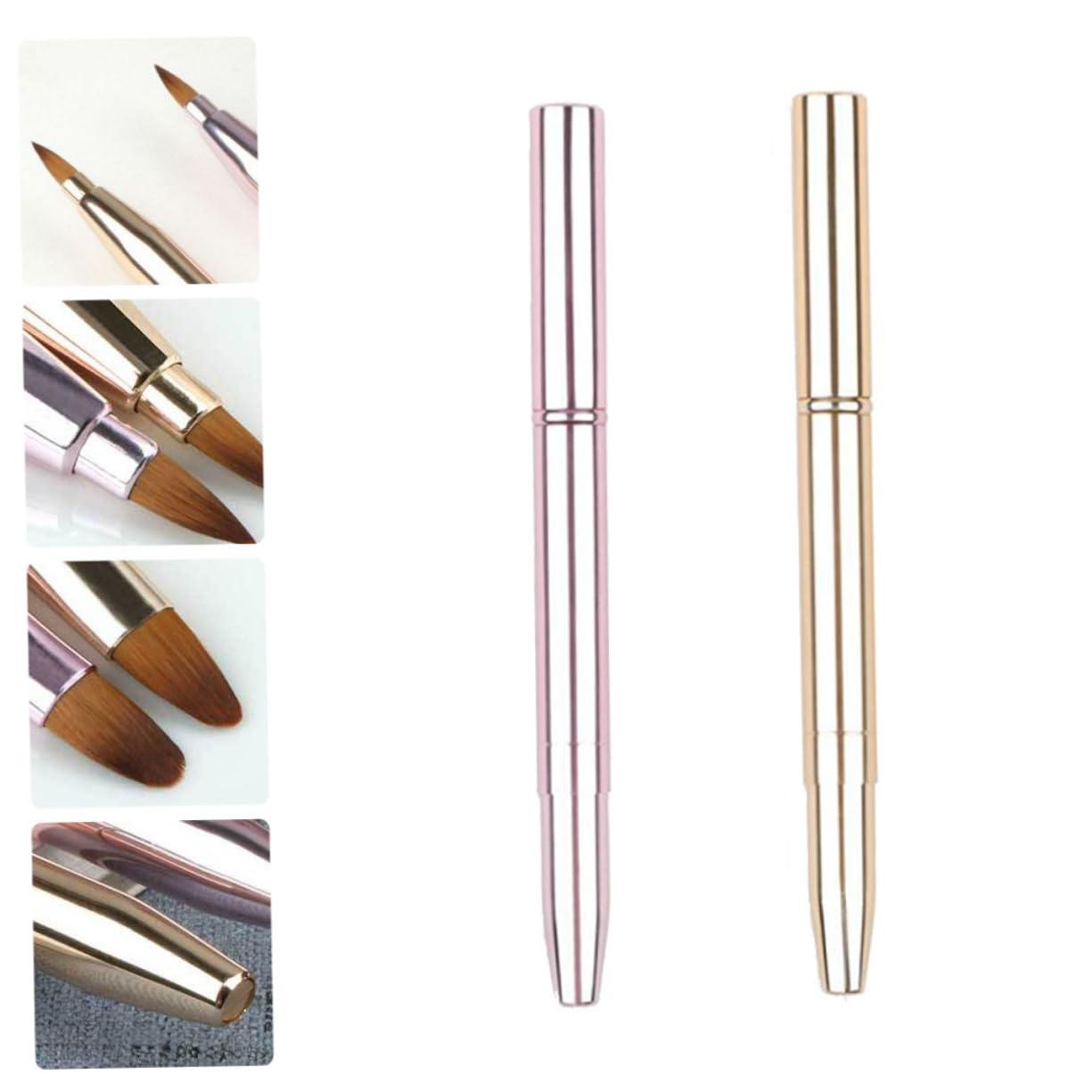 balacoo Balacoo 4 Pcs Double Ended Lip Brush Makeup Lip Brush Lipstick Brush Retractable Eye Lipstick Brush, 15x1cmx2pcs