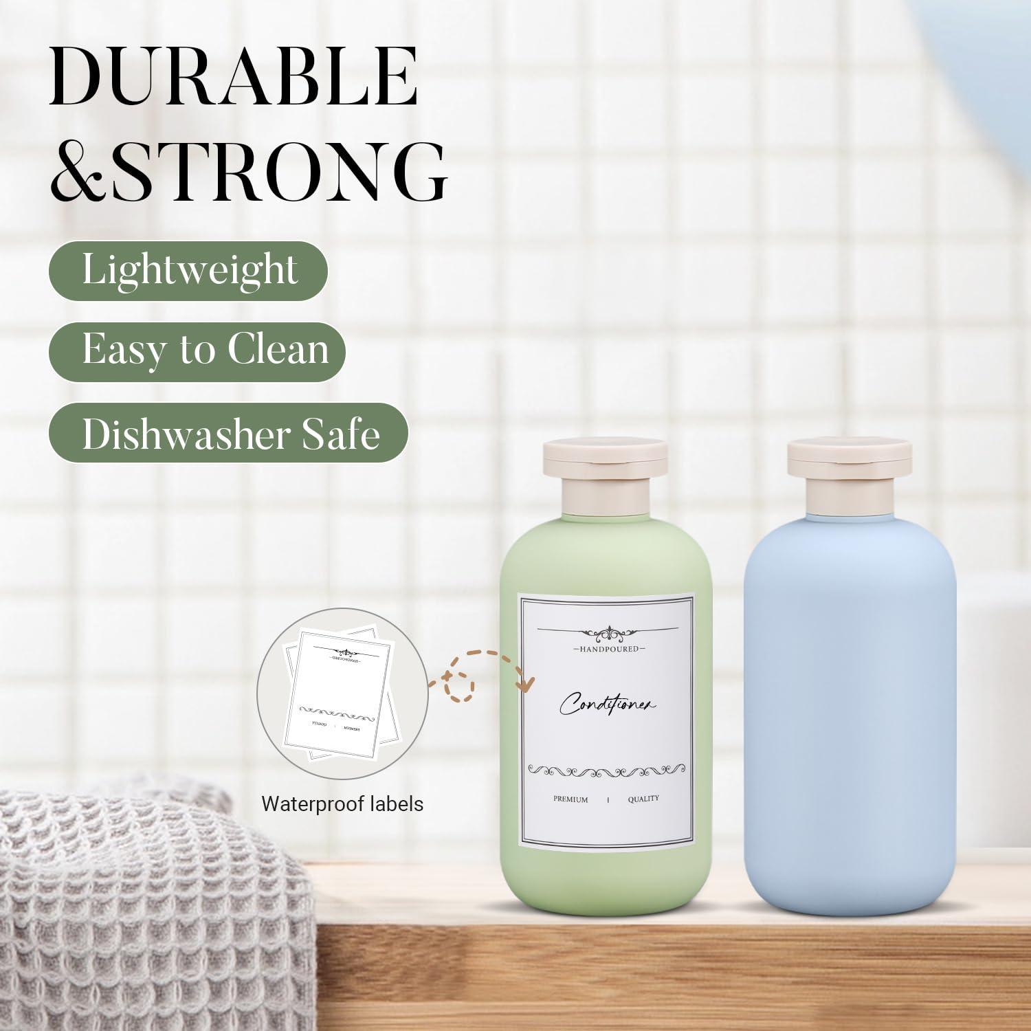 UMETASS UMETASS 3 PACK Travel Shampoo Bottle, Empty Plastic Squeeze Bottles 6.8oz with Flip Cap, Lotion Container for Toiletries Travel Size Shampoo and Conditioner