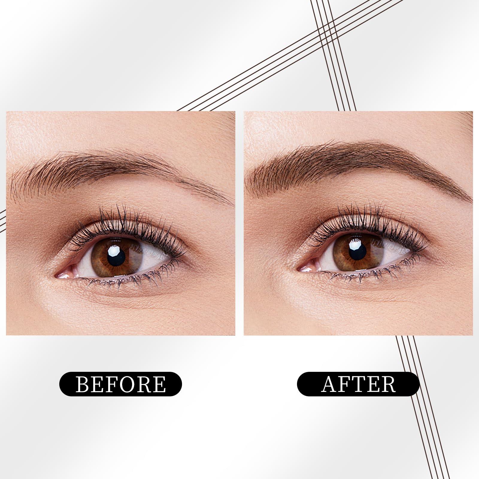 QIC QIC Eyebrow Pencil with 4 Tip Microblade for Natural Eyebrow Makeup Eyebrow Microblading Pen Waterproof &Smudge-Proof (4# Black)